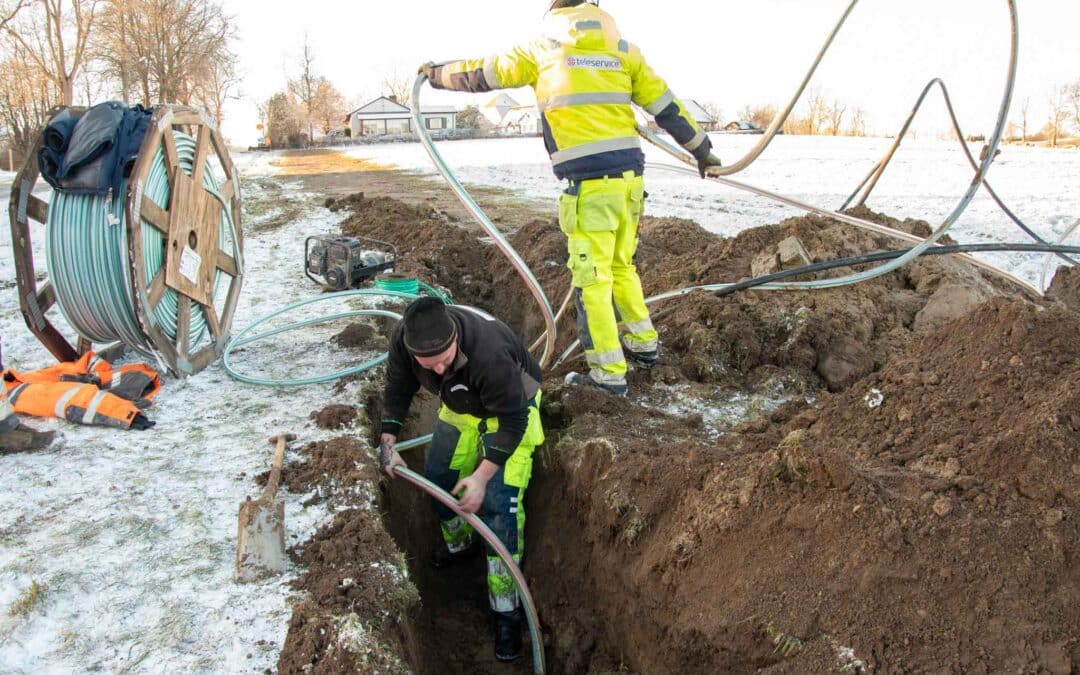 Går det att gräva fiber när det är snö?